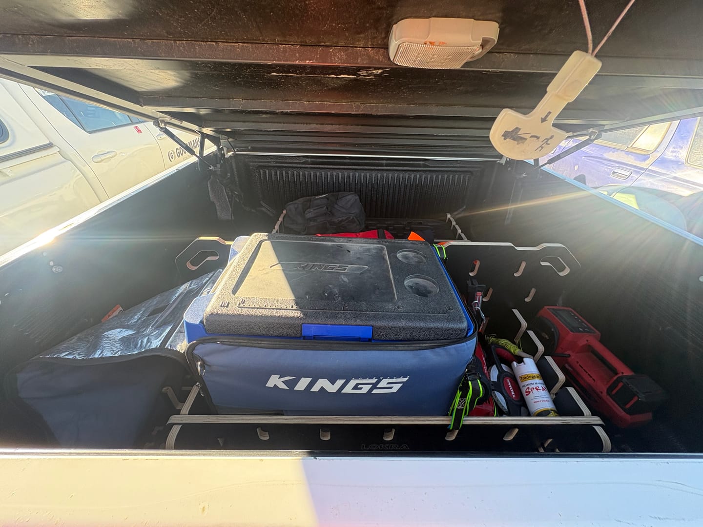Customer photo review of Ute Tray Storage Divider - Toolbox & Drawer Alternative | LOKRA