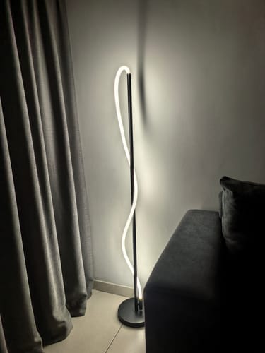 Customer photo review of Whirl Metal LED Floor Lamp Black