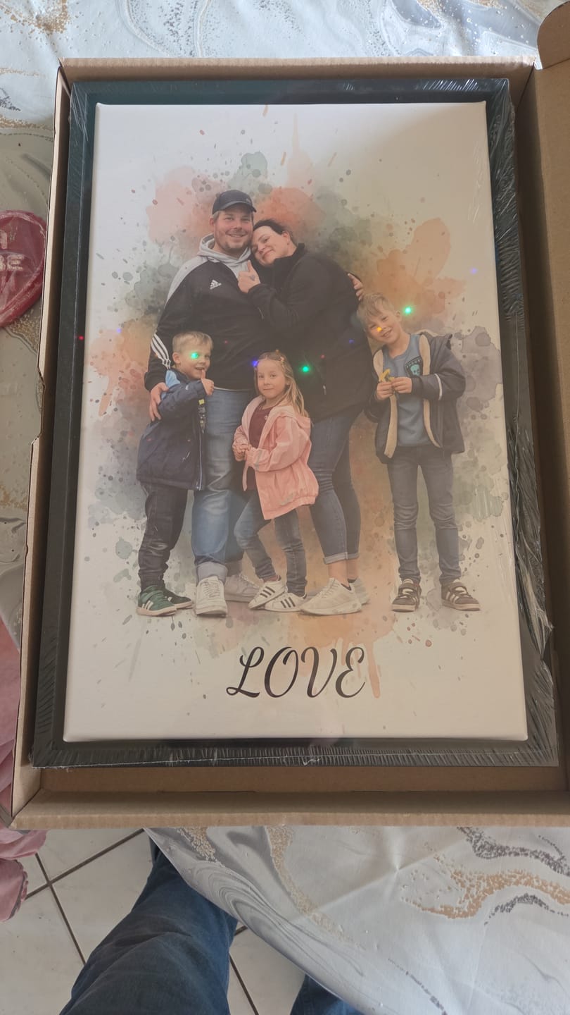 Customer photo review of Familien-Poster im Aquarell-Stil | personalisierbar