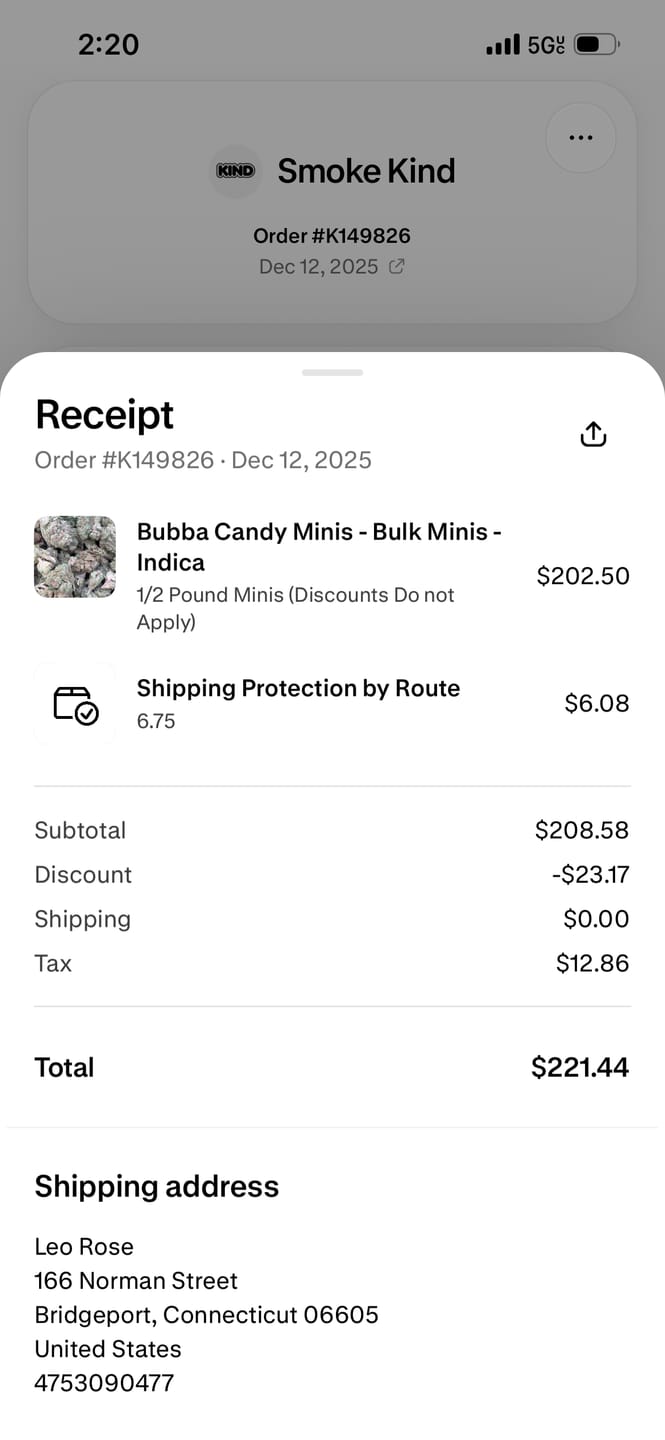 Customer photo review of Star Dog - Bulk - Indica