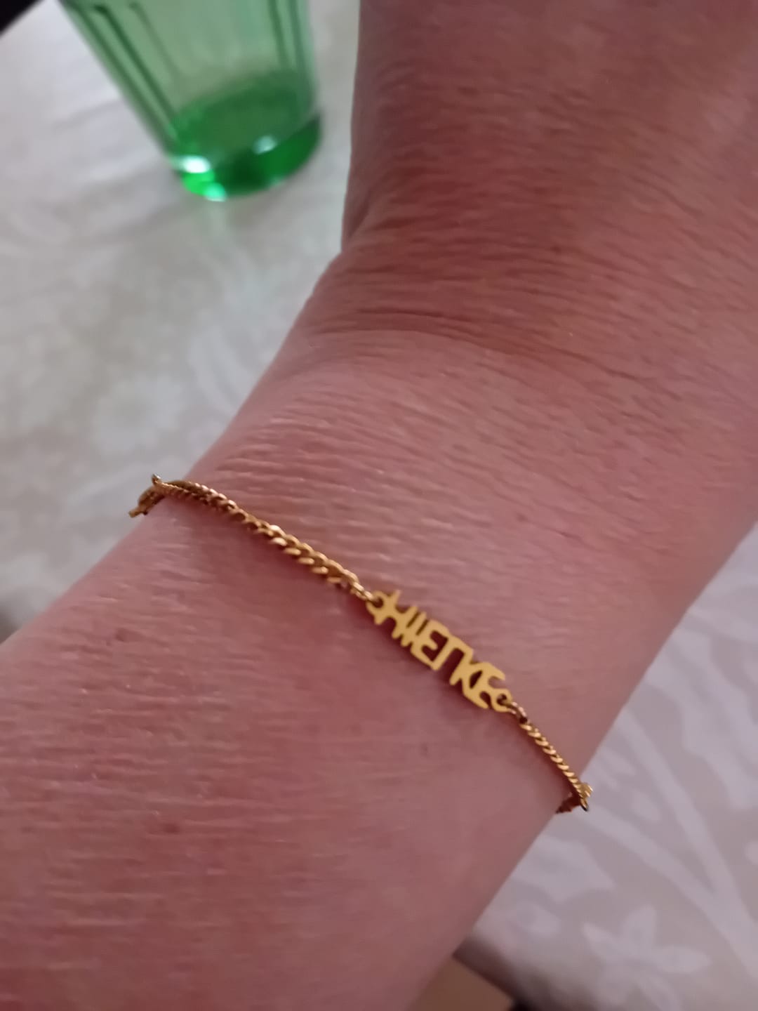 Customer photo review of Gepersonaliseerde armband met naam