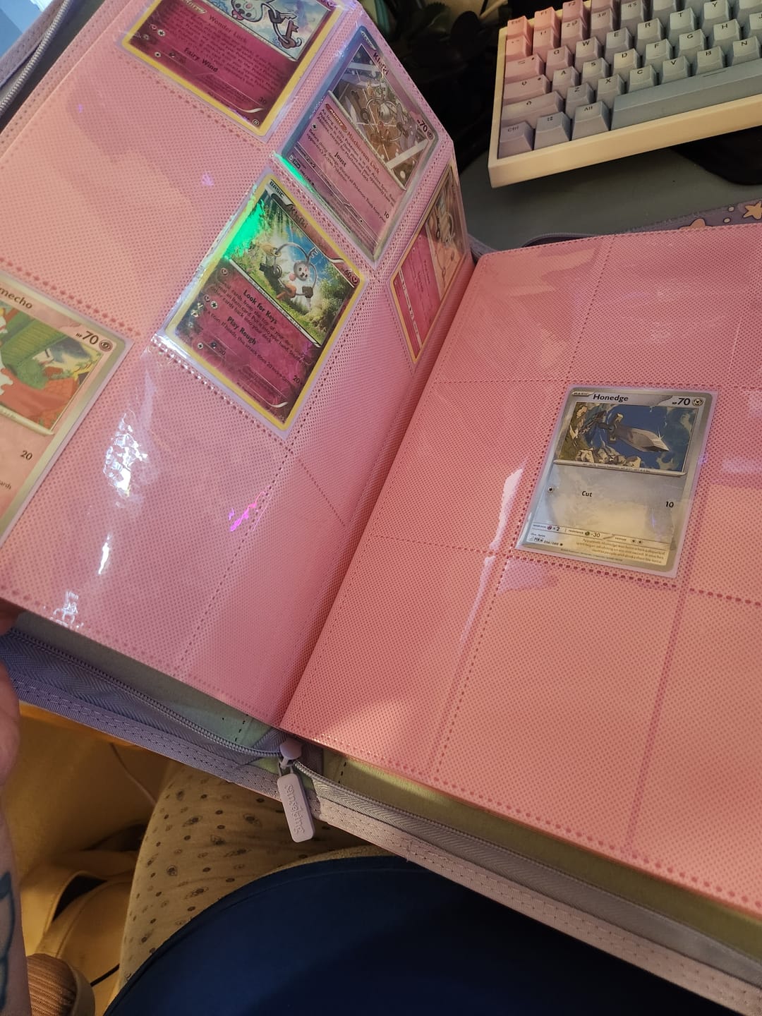 Customer photo review of Coral Binder Series - PU Leather Zipper 9-Pocket Coral Pink