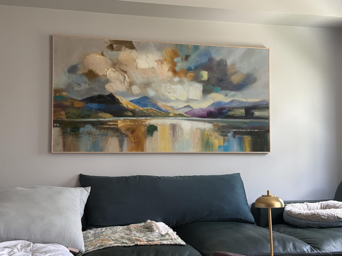 Customer photo review of Colorful Ocean And Sky Abstract Textured Wall Art #OS099