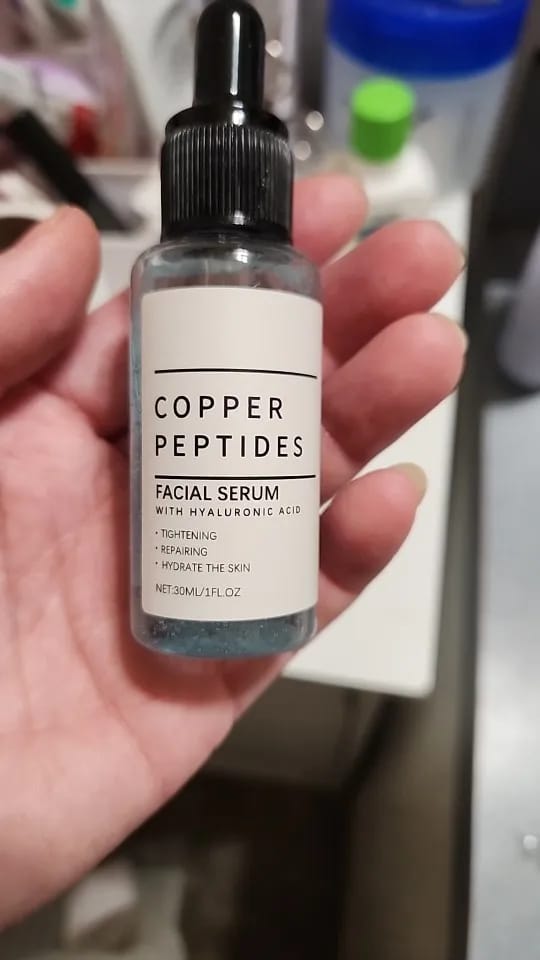 Customer photo review of Copper Peptide Hyaluronic Acid Facial Serum