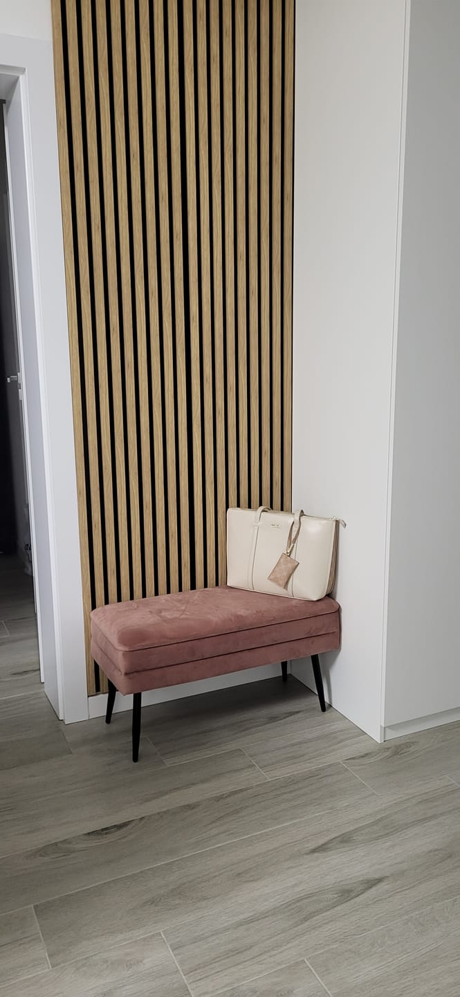 Customer photo review of Bancheta VELVA, stofa catifelata roz, 78x35x40 cm