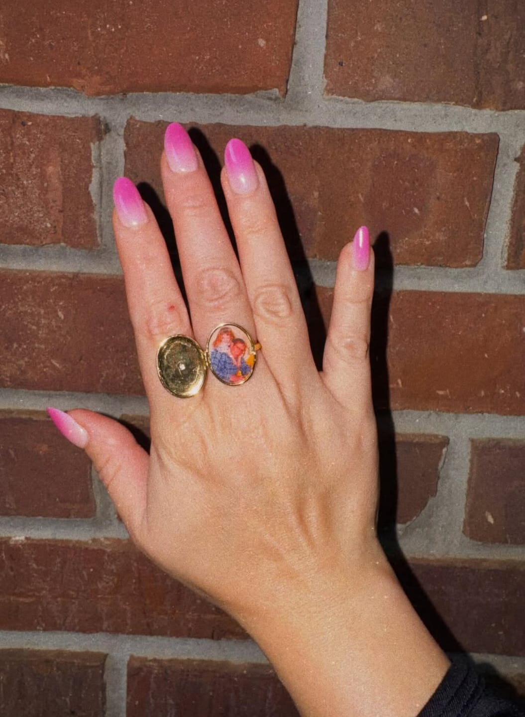 Customer photo review of Custom Photo Locket Ring