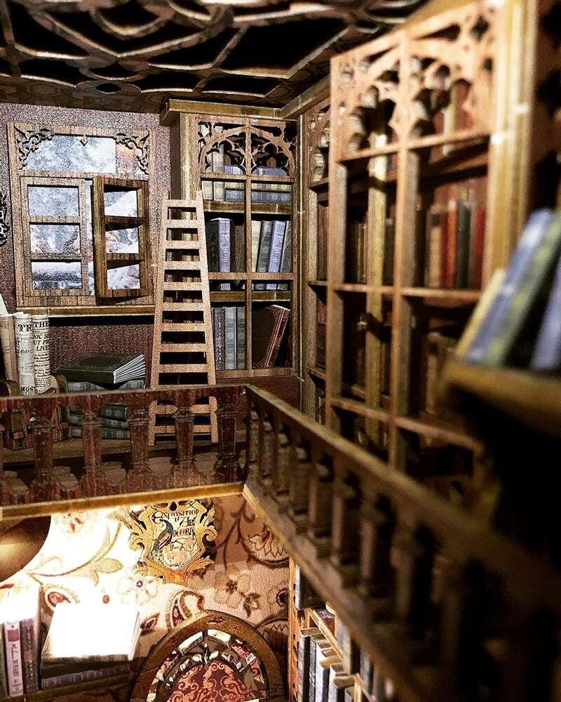 Customer photo review of DIY Book Nook Kit - Eternal Bookstore
