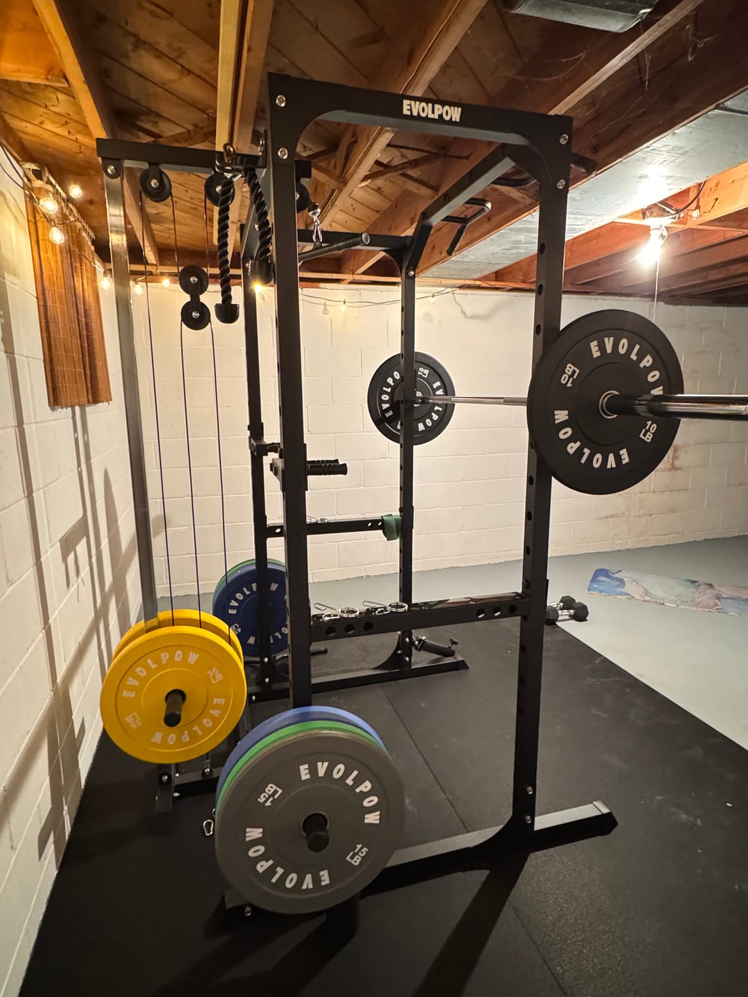 Customer photo review of EVOLPOW P2A Brute All-in-One Power Rack Home Gym - For Beginner