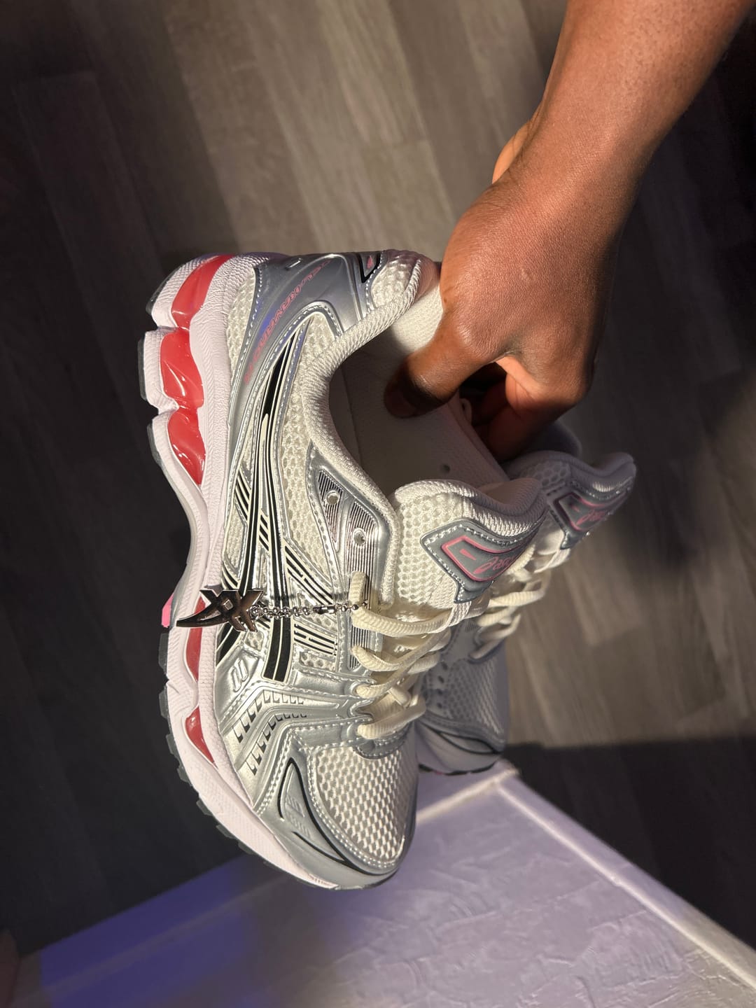 Customer photo review of ASICS baskets Gel Kayano 14 crème rose