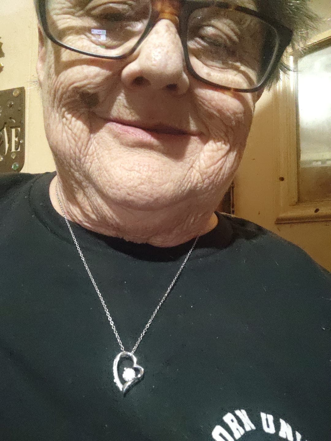 Customer photo review of To My Beautiful Soulmate Gift, "Meeting You Was Fate" Heart Necklace