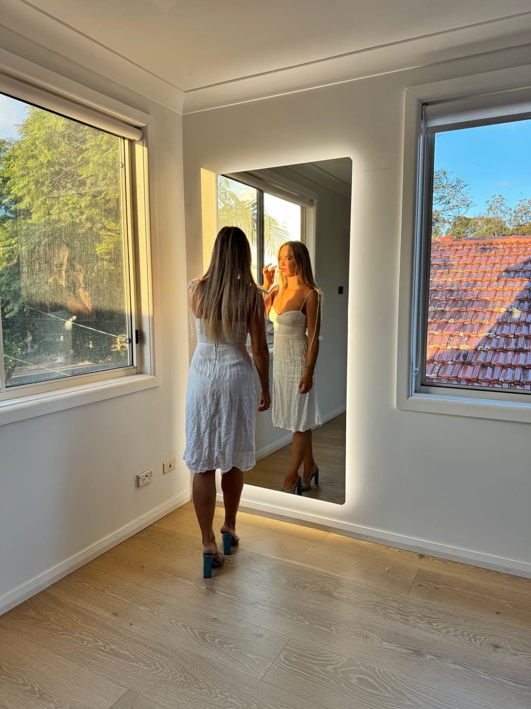 Customer photo review of Arch Back-Lit Full Length LED Mirror | 1800 x 800