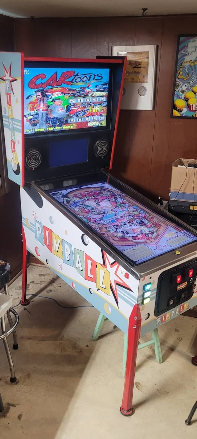 Customer photo review of Virtual Pinball Cabinet - Widebody Fully Trimmed Edition- Williams Pinball Company WPC style