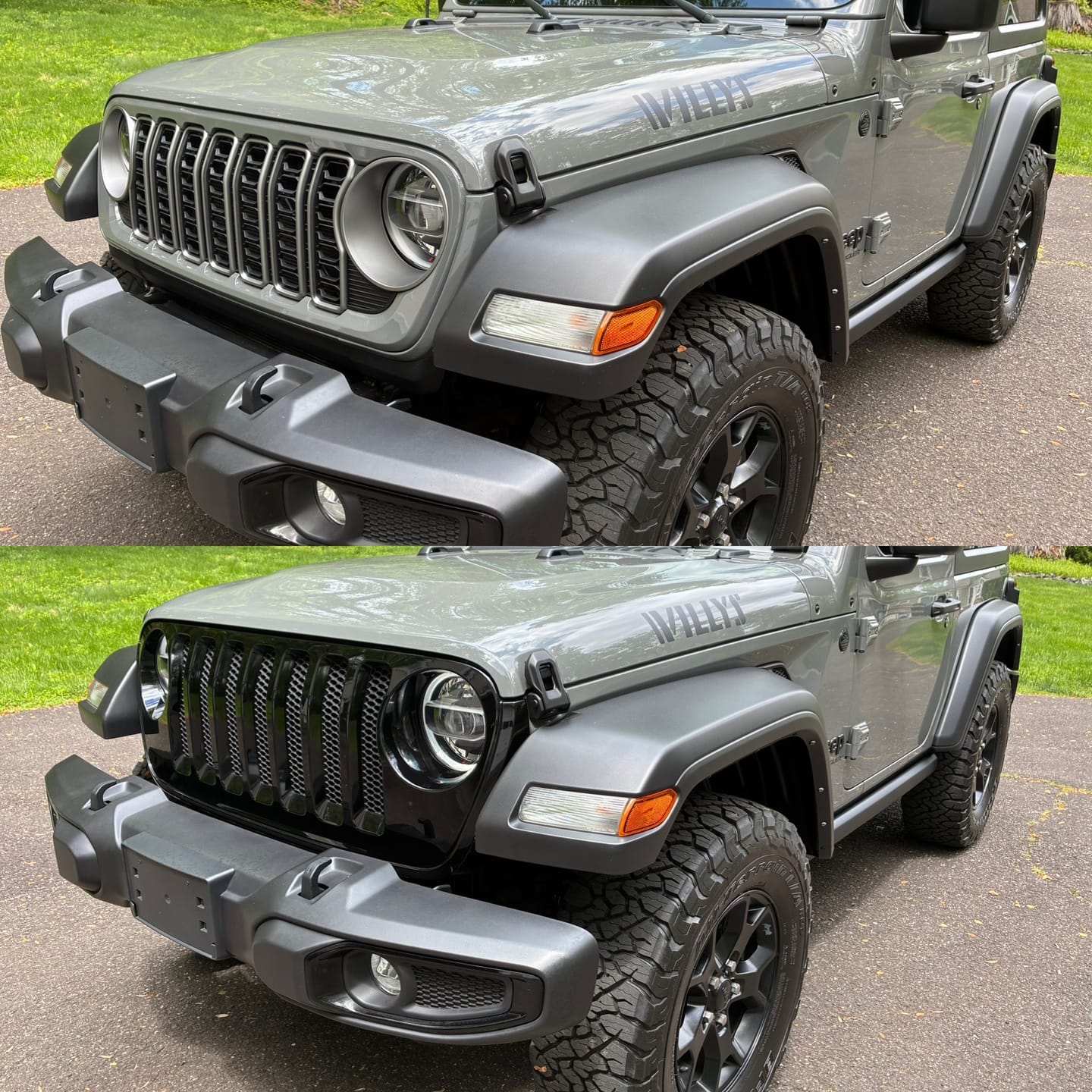 Customer photo review of Custom Painted Front Grille – Refreshed Style fits Wrangler JL/ GladiatorJT