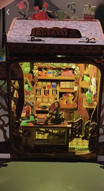 Customer photo review of DIY Book Nook Kit - Fantasy Plant Shop