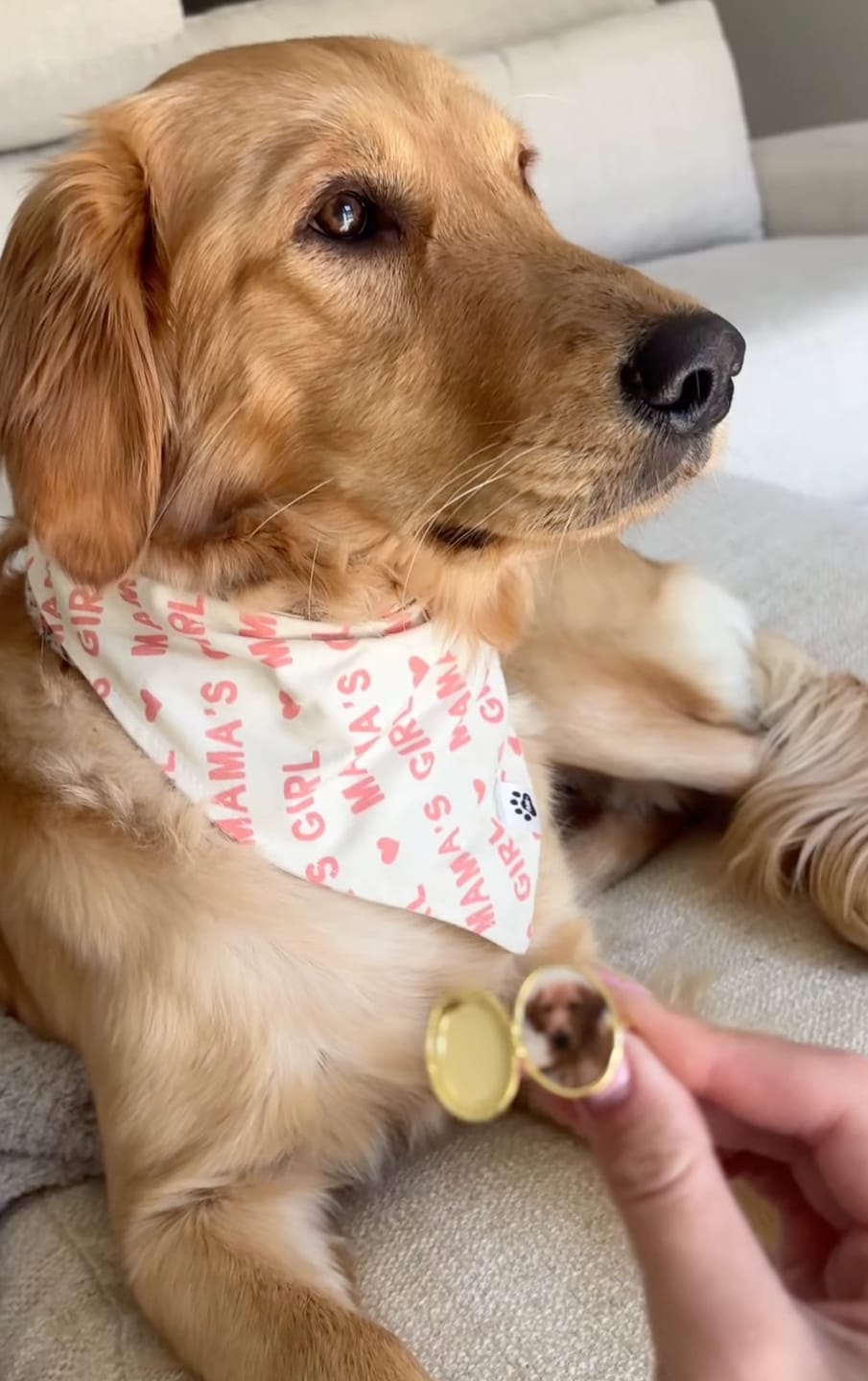 Customer photo review of Custom Photo Locket Ring