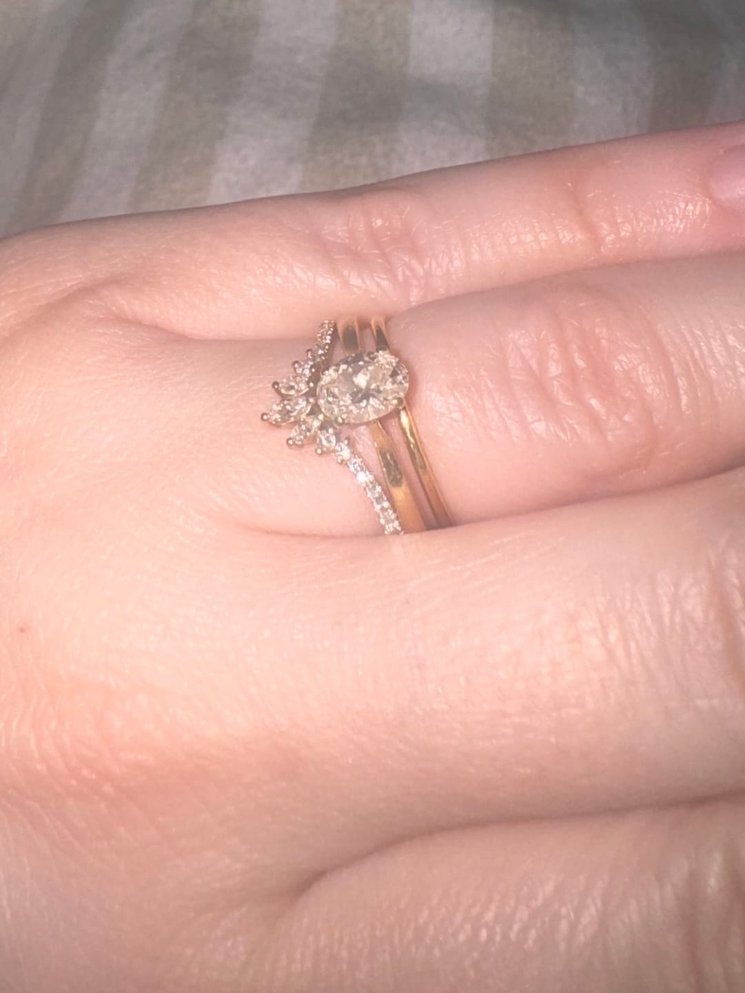 Customer photo review of 14K Gold Stacking Ring