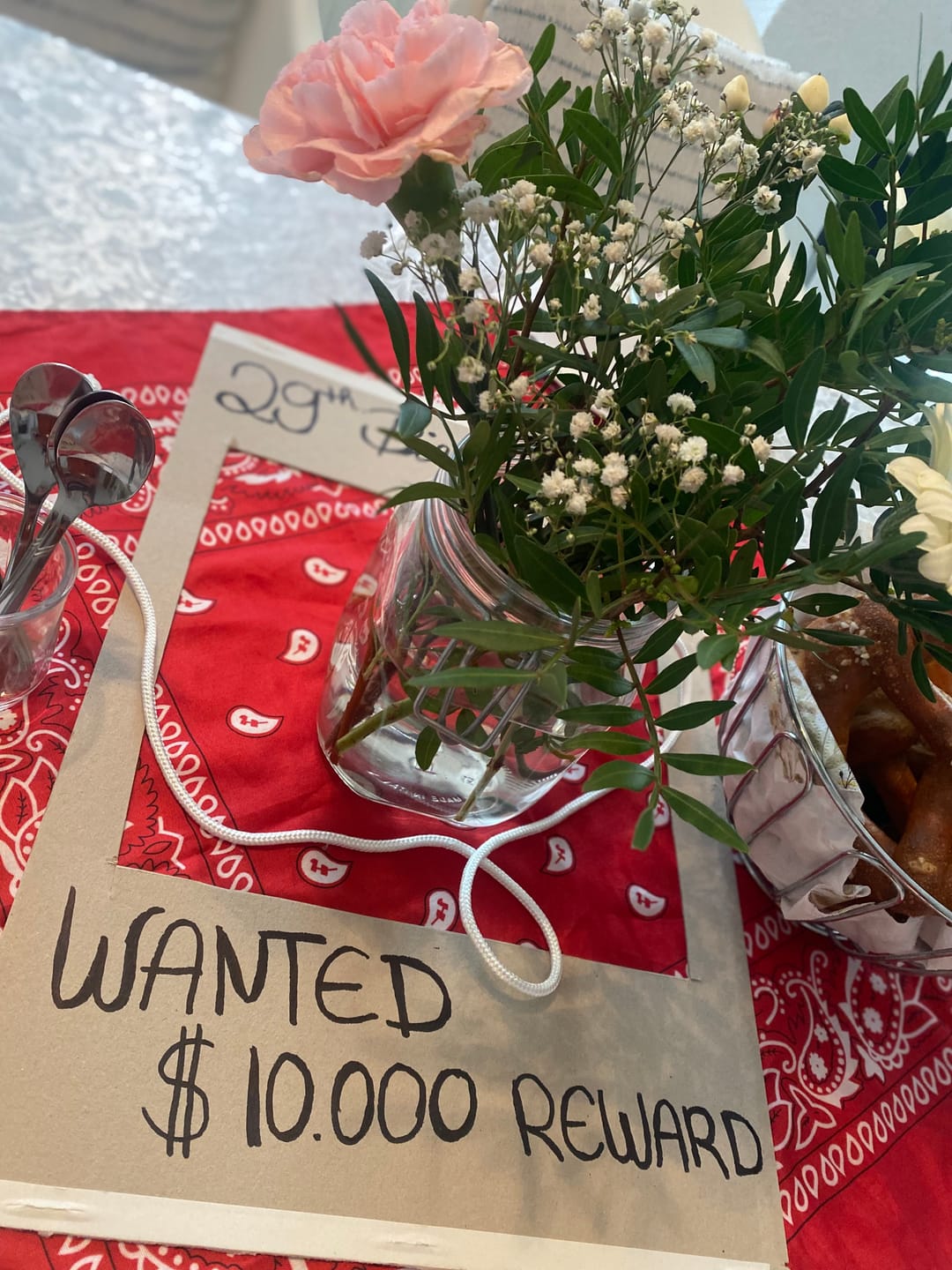 Customer photo review of Wild West Cowboy Murder Mystery Host Your Own Game Kit