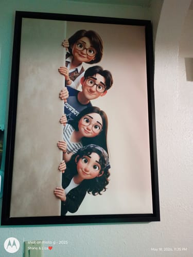 Customer photo review of Personalized Canvas - Animated Wall