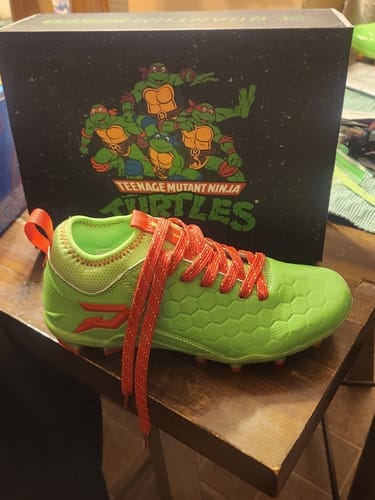 Customer photo review of Ninja Turtles: Raphael Cleats — Quantum Speed 2.0 by Phenom Elite
