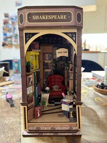 Customer photo review of DIY Book Nook kit - Bookstore