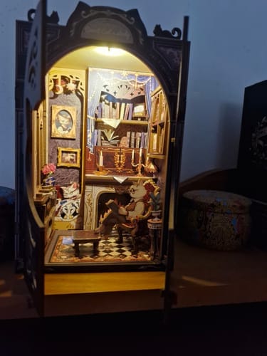 Customer photo review of DIY Book Nook kit - Count Cat's Study