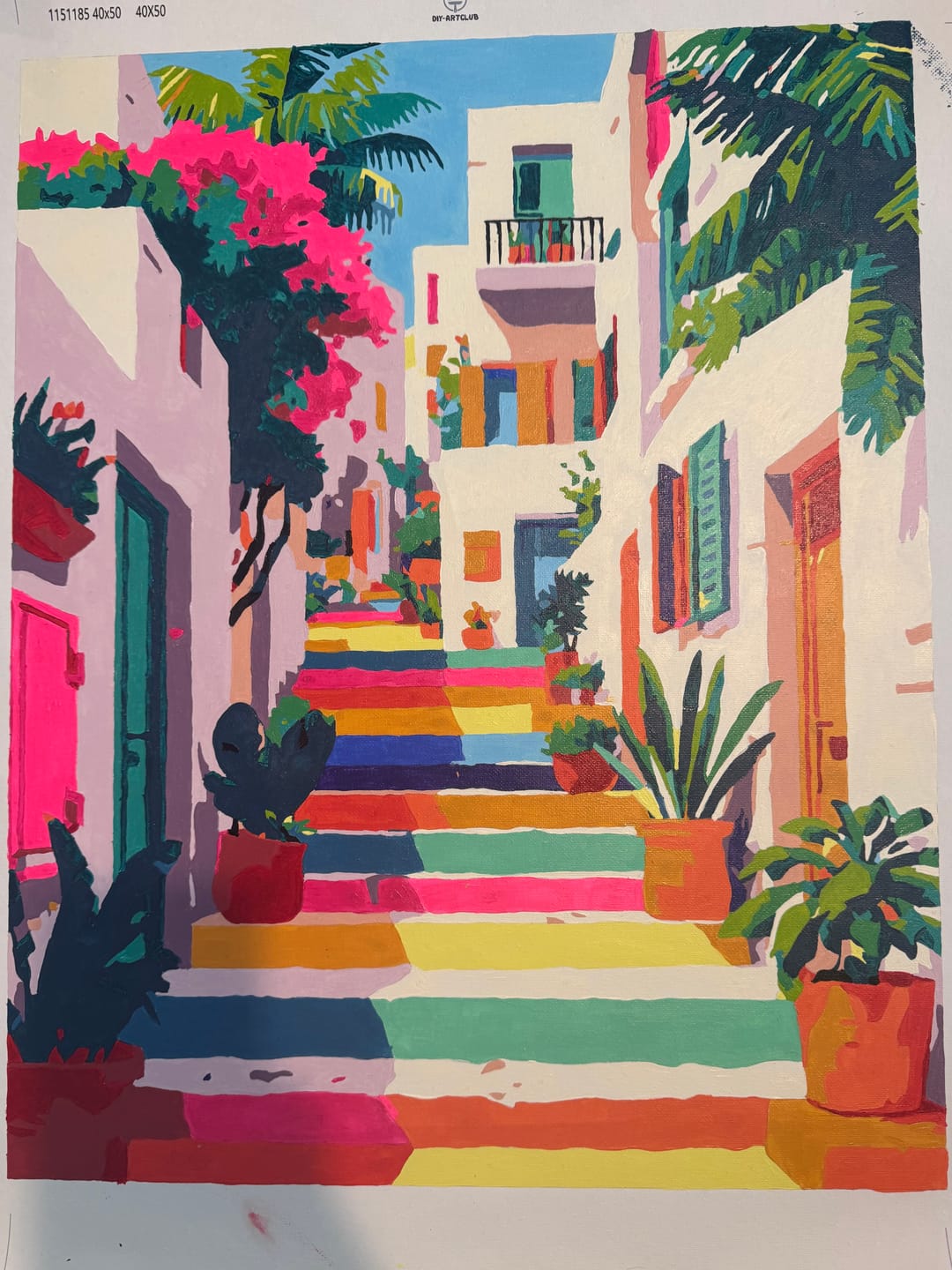 Customer photo review of A rainbow stairs | Paint by Number