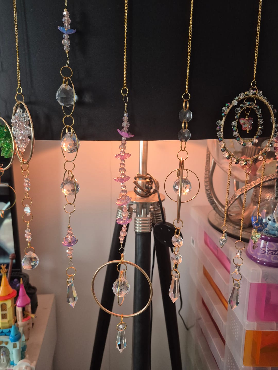 Customer photo review of 5 Simple Beginners Suncatcher Tutorials Bundle  – DIY Crystal Designs + Materials Guide