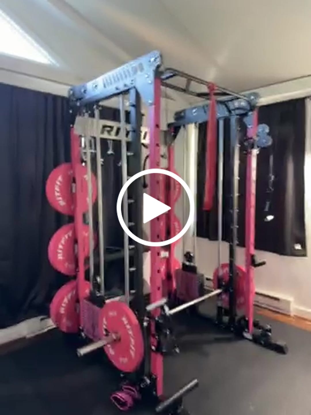 Customer video review of RitFit Pink M1 PRO Multi-Functional Smith Machine Home Gym Package