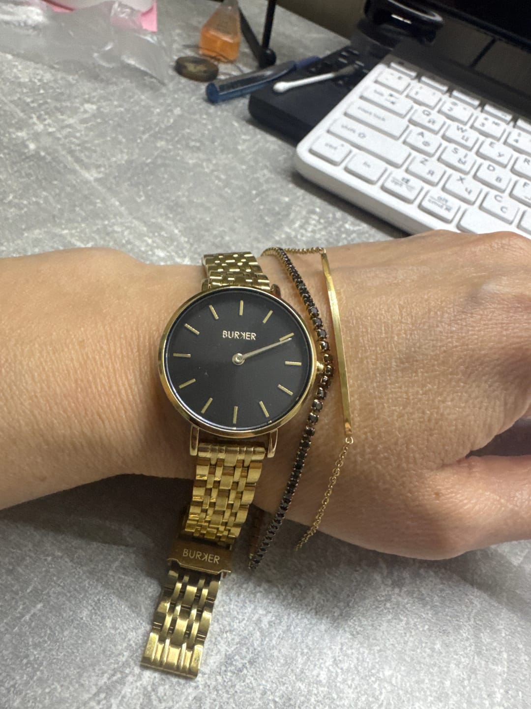 Customer photo review of Ruby Petite Gold Black