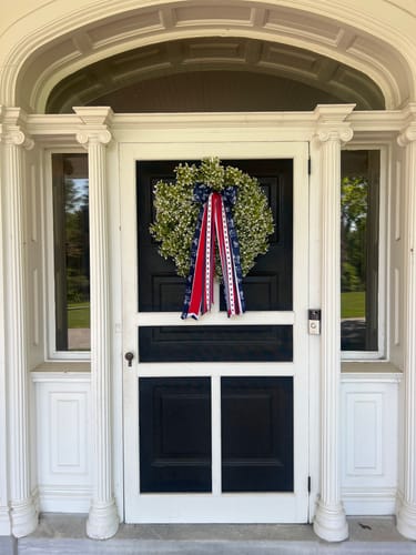Customer photo review of American Heritage Wreath Ribbon