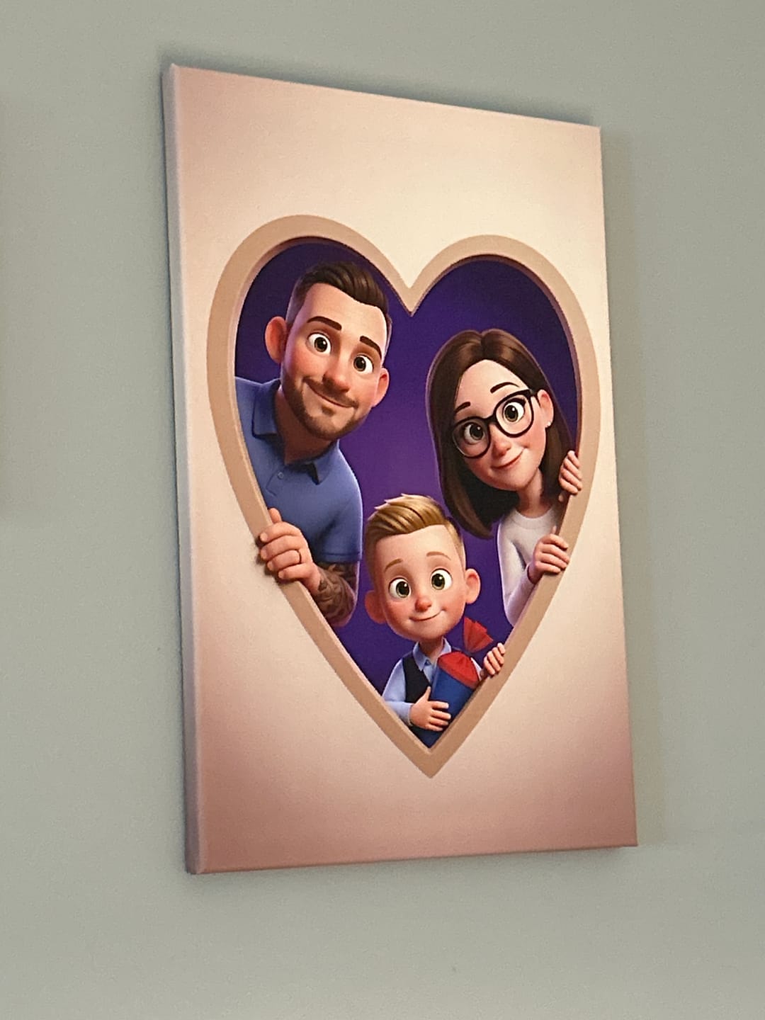 Customer photo review of Personalisierte Leinwand - Animiertes Herz