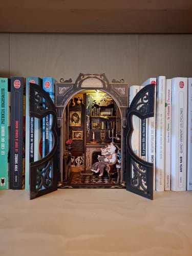 Customer photo review of DIY Book Nook kit - Count Cat's Study