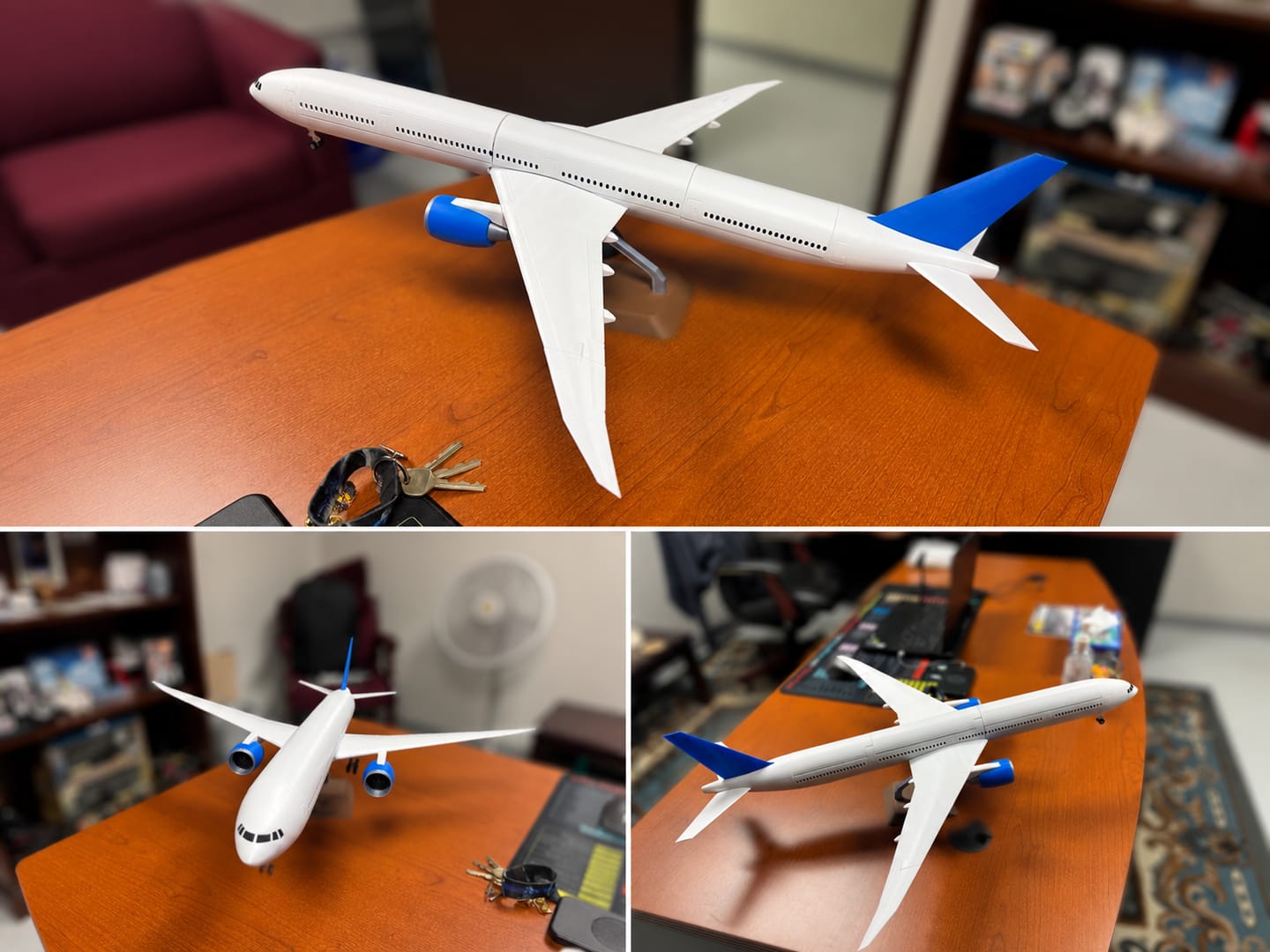 Customer photo review of 777-300er - style model plane (1/100 scale)