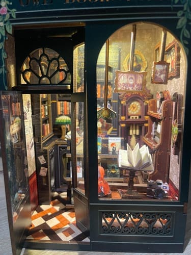 Customer photo review of DIY Book Nook kit - Owl Bookstore