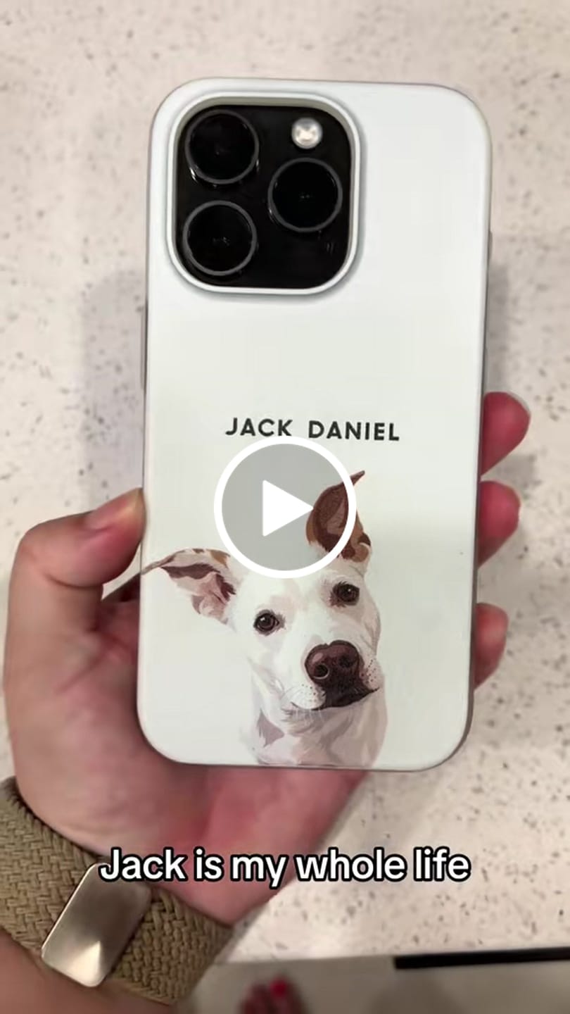 Customer video review of Modern Pet Portrait Phone Case - One Pet