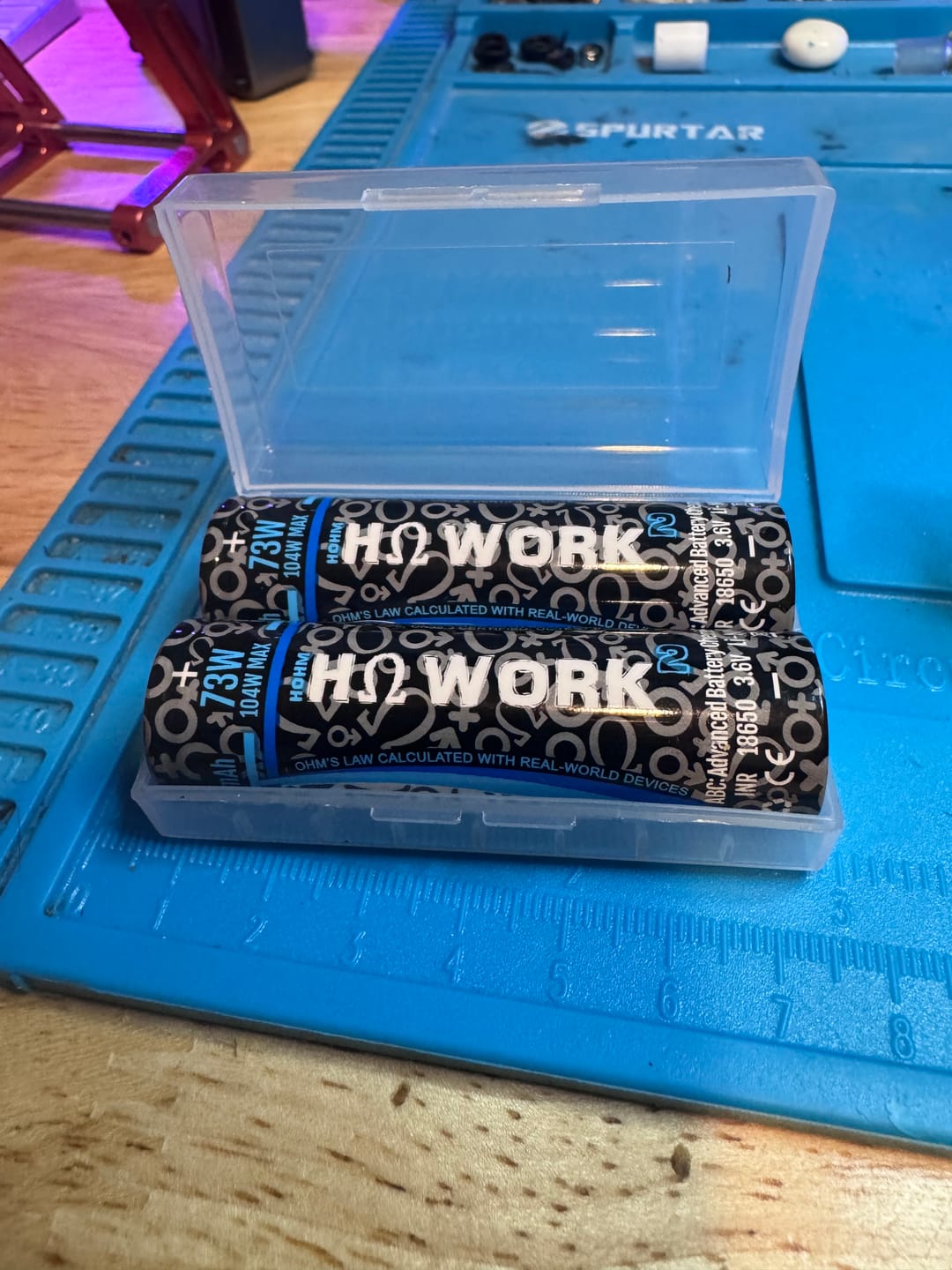 Customer photo review of Hohm Tech Work V2 18650 2547mAh 25.3A Battery