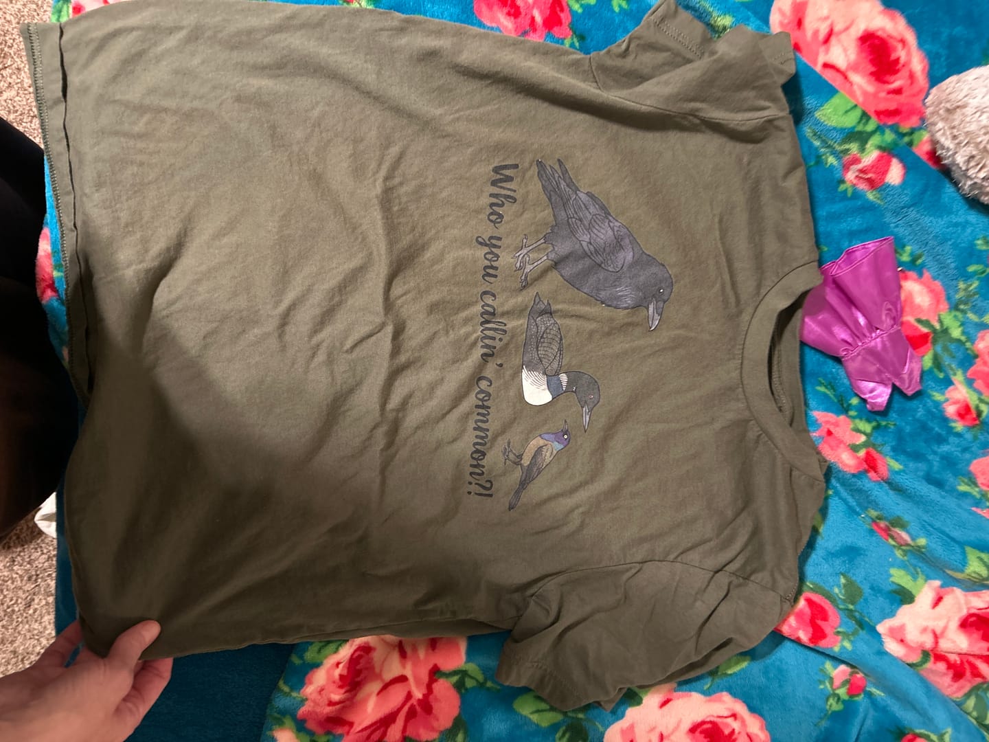 Customer photo review of Who You Callin' Common Tee
