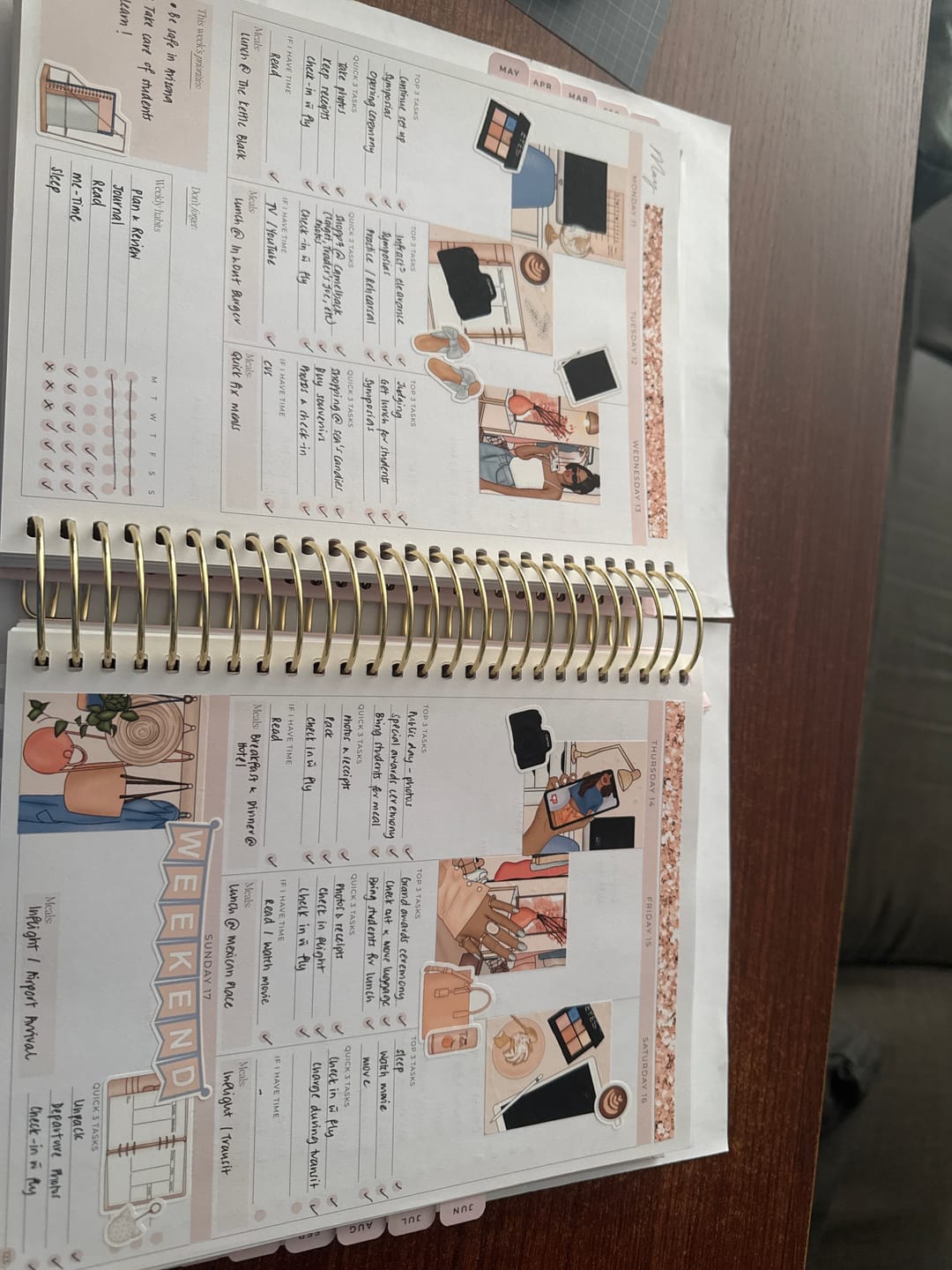 Customer photo review of 2026 Signature Planner - Blush + Yellow Gold