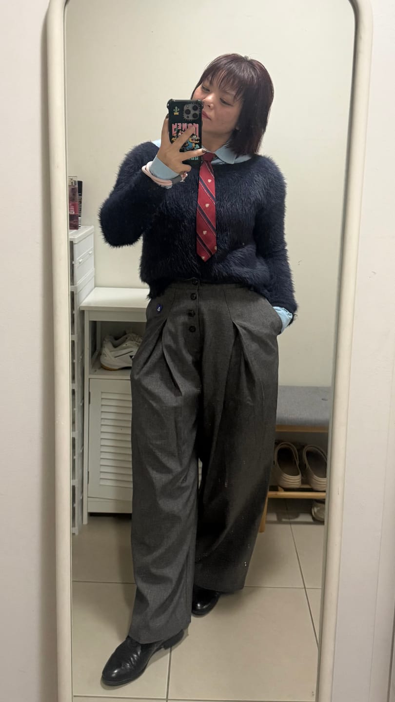 Customer photo review of Aelfric Eden Tie Two Layer Sweater