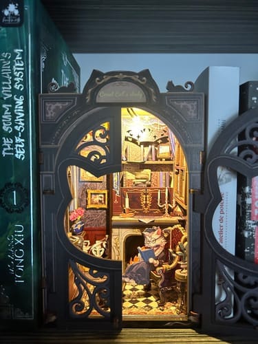 Customer photo review of DIY Book Nook kit - Count Cat's Study