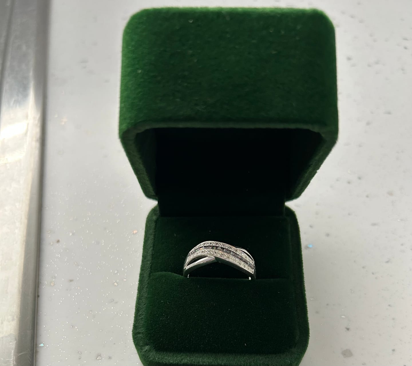 Customer photo review of Artistic Wave Cubic Zirconia Ring