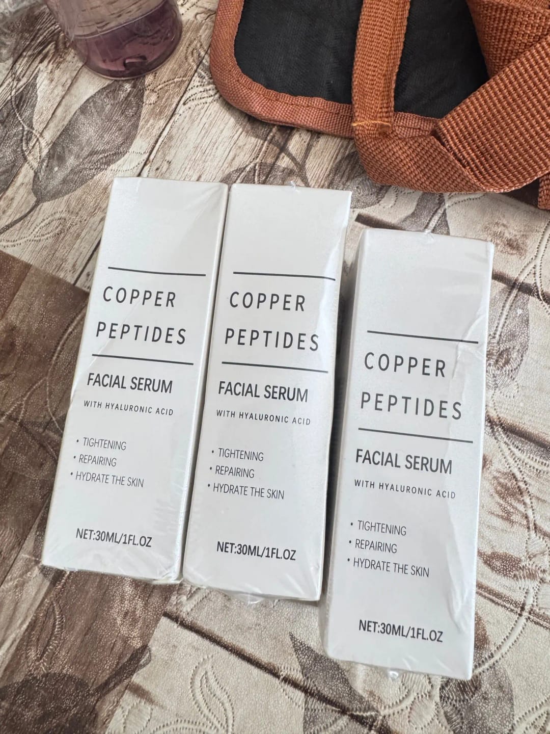 Customer photo review of Copper Peptide Hyaluronic Acid Facial Serum