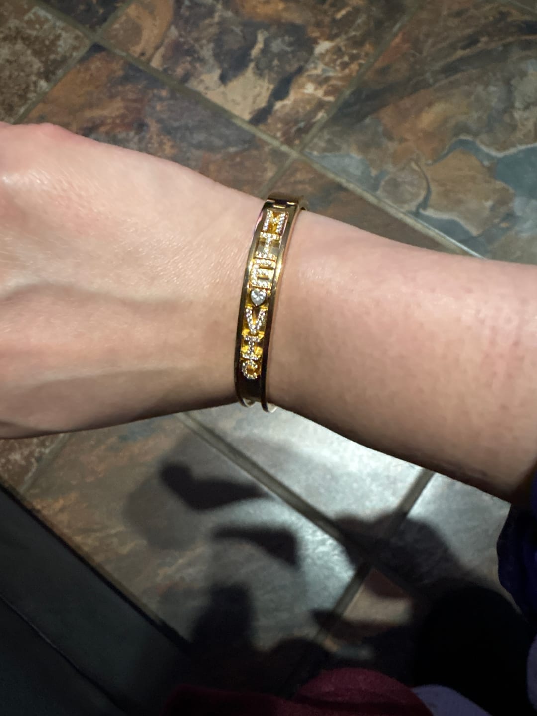 Customer photo review of DANCING NAME BANGLE - Create your own