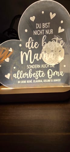 Customer photo review of Die allerbeste Oma/Mama – LED-Lampe