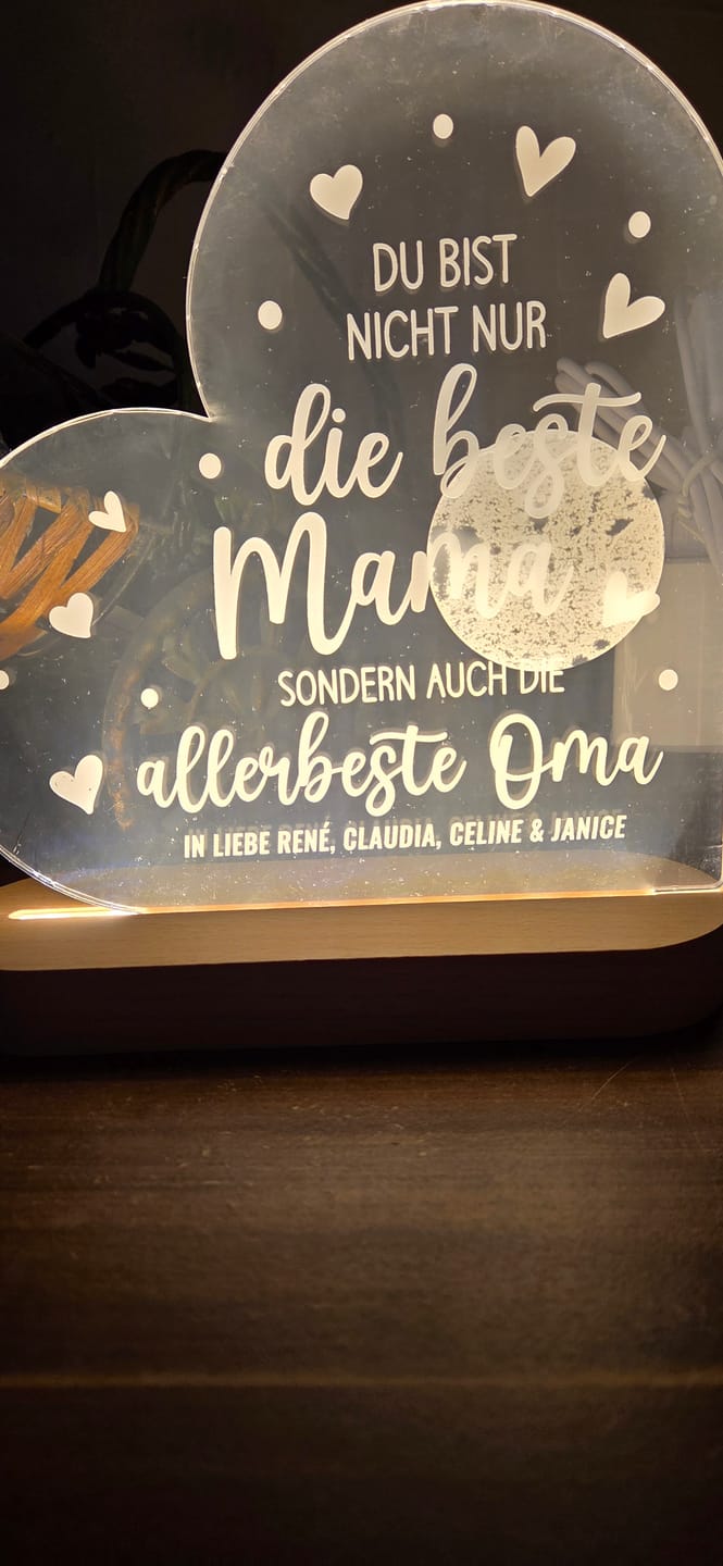 Customer photo review of Die allerbeste Oma/Mama – LED-Lampe