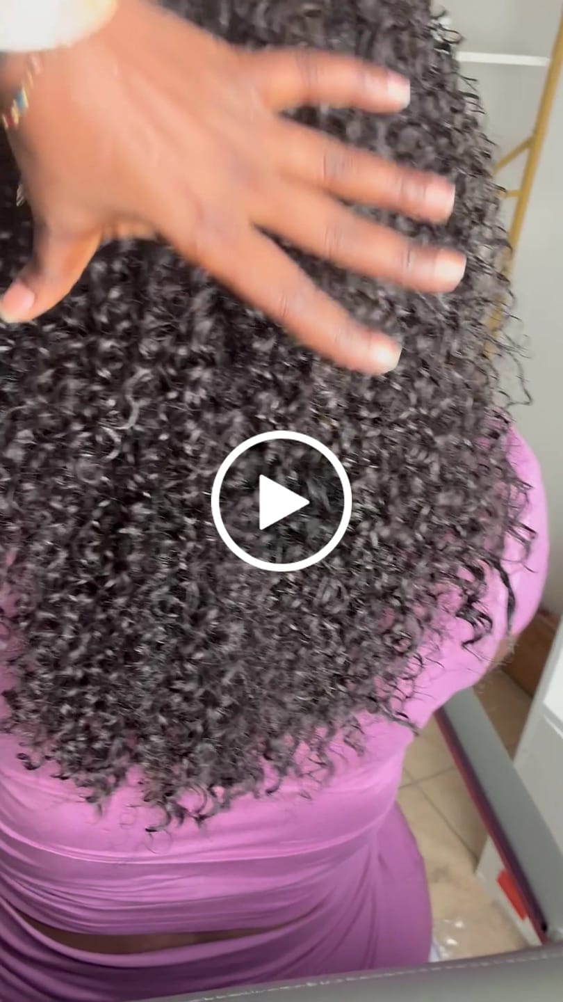 Customer video review of Double Drawn Burmese Italy Curly Human Braiding Hair