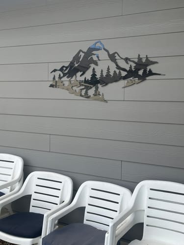 Customer photo review of Mountain Range View - Metal Wall Art