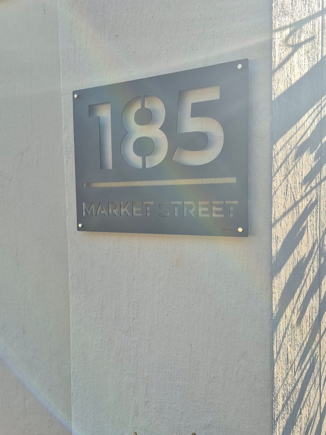 Customer photo review of The Urban Metal House Number