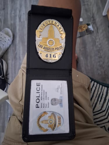 Customer photo review of LAPD Lieutenant Los Angeles Police Badge Customizable Number
