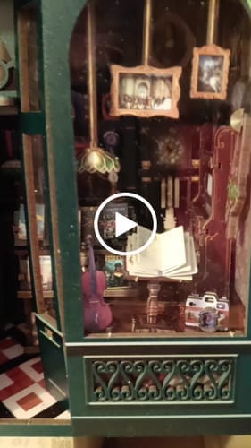 Customer photo review of DIY Book Nook kit - Owl Bookstore